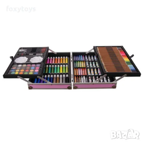 Комплект за рисуване в куфар с еднорог 145 части, 22768, снимка 3 - Рисуване и оцветяване - 47854015