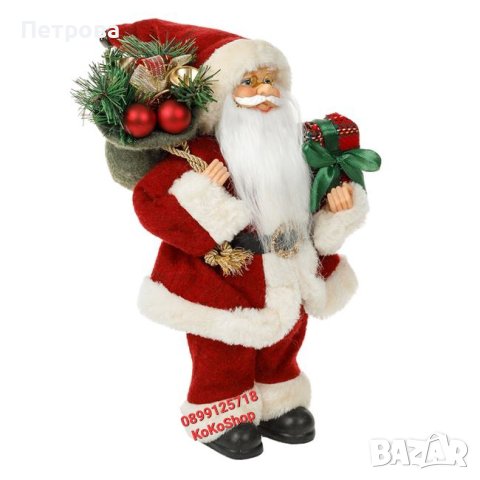 Дядо Коледа-30 см./Фигура на Дядо Коледа/декоративна фигура на Дядо Коледа , снимка 3 - Декорация за дома - 42705516