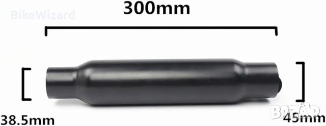 JFG RACING Универсален ауспух за мотоциклети 1.5" OD Inlet 12" НОВО