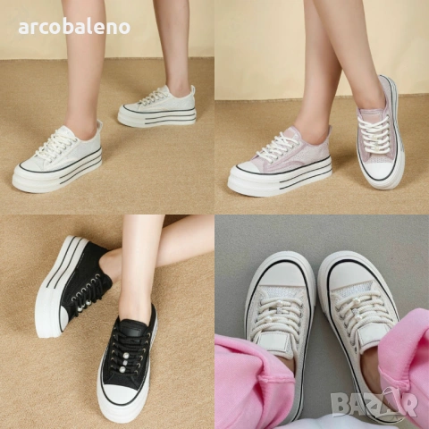 Дамски ниски маратонки, 4цвята 