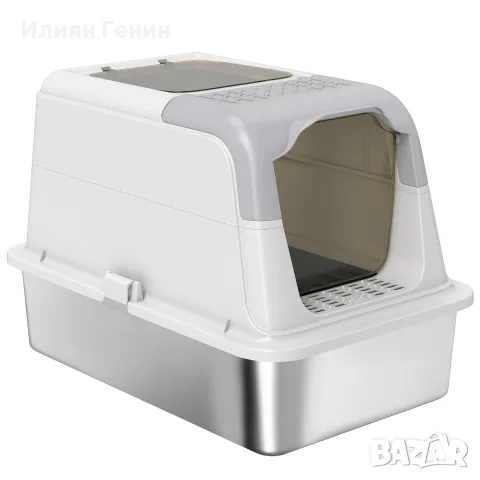 PawHut Котешка тоалетна с капак, лъжичка, снимка 11 - За котки - 56204768