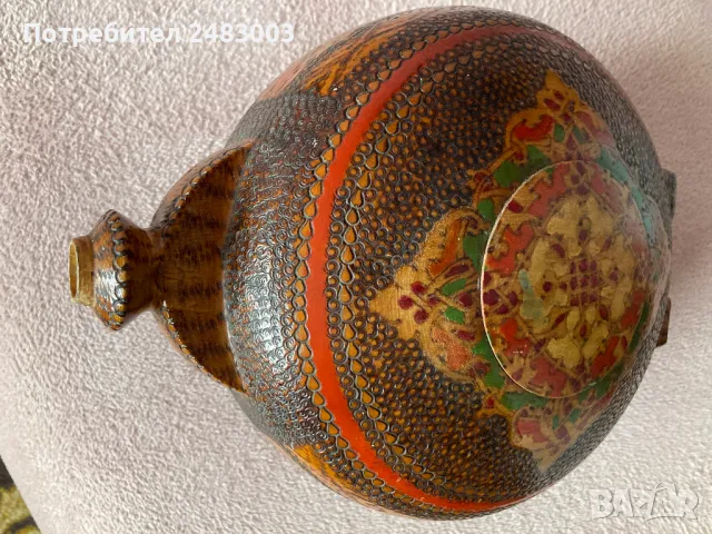 Дървена бъклица, снимка 3 - Антикварни и старинни предмети - 49828223