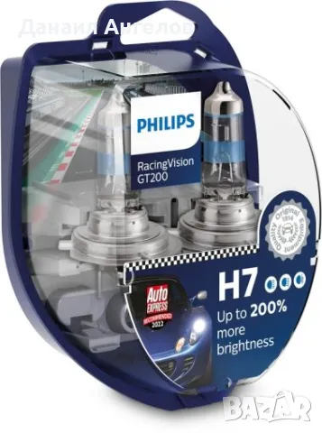 Крушки PHILIPS H7, 12V, 55W RacingVision GT200 12972RGTS2, снимка 1