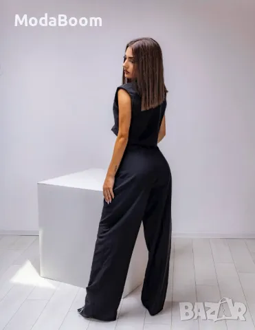 Елегантен черен дамски комплект , снимка 2 - Комплекти - 48009055
