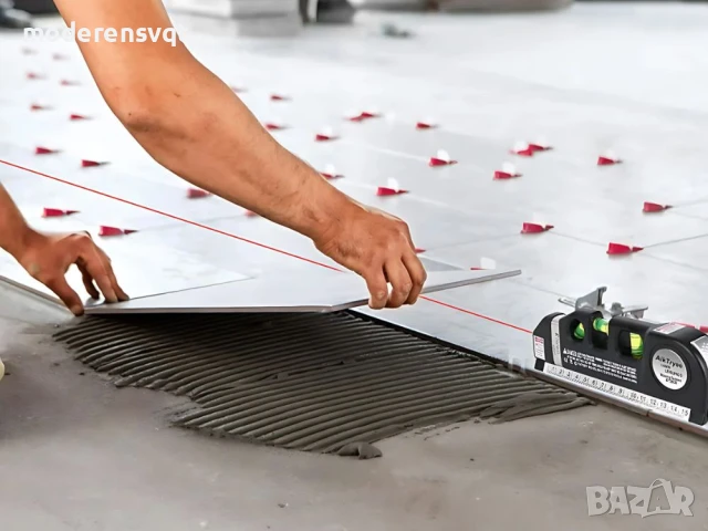 Прецизен лазерен нивелир с 2,5 м ролетка, лазер, 3 LED режима, USB, снимка 3 - Друга електроника - 50574964