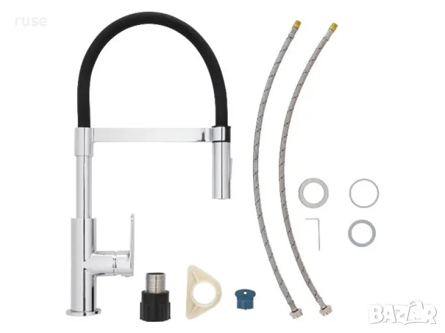 НОВ! Кухненски смесител с гумен маркуч XXL, снимка 6 - Смесители - 49866692