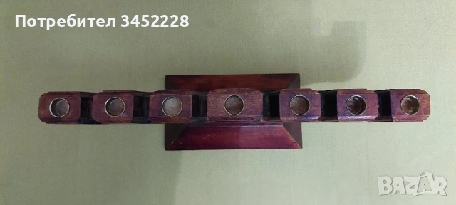 дърворезба свещник за ценители отличен , снимка 3 - Декорация за дома - 50596743