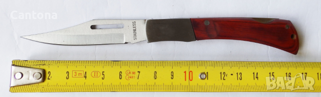 Нож сгъваем с дървена дръжка 75/169, снимка 3 - Ножове - 36231786