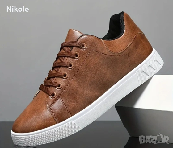 Мъжми спортни обувки в кафяв цвят, снимка 4 - Спортни обувки - 53716493