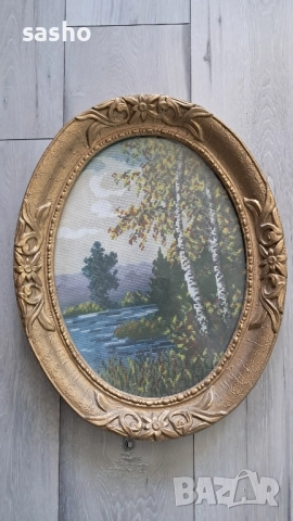 стар гоблен с запазена рамка 