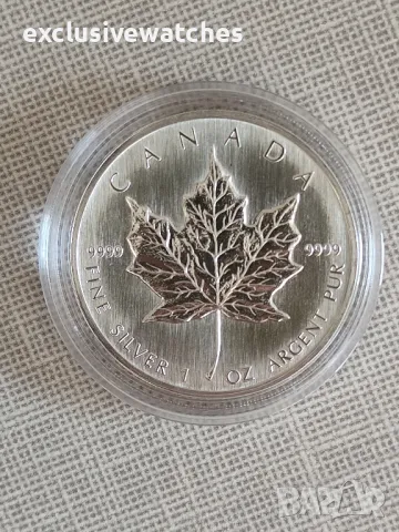 1 тройунция Сребърна Монета Maple Leaf BU 1988 г., снимка 4 - Нумизматика и бонистика - 49840646
