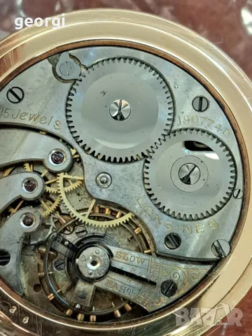 швейцарски златен джобен часовник Longines , снимка 8 - Мъжки - 47892979