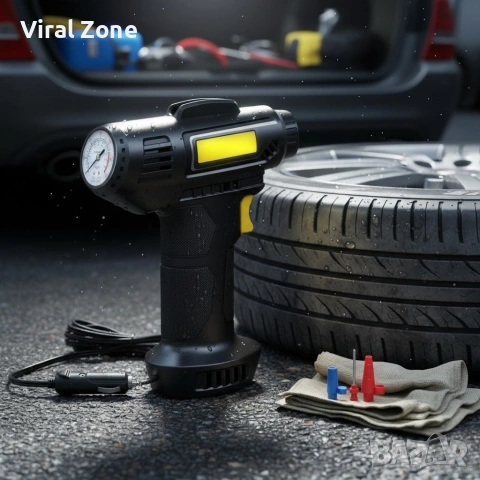 Безжичен дигитален компресор за автомобил, снимка 2 - Аксесоари и консумативи - 53516681