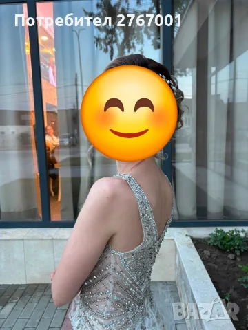 Рокля с пера и пайети ХС/С, снимка 4 - Рокли - 55767519