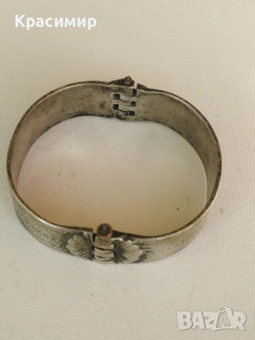 Стара сребърна гривна, снимка 6 - Антикварни и старинни предмети - 52957059