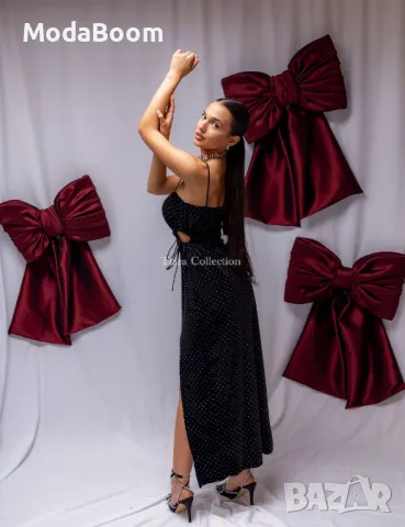 Дълга черна дамска рокля , снимка 3 - Рокли - 48267676