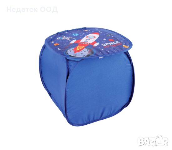 Платнена кутия за играчки, с капак, Ракета, 45x45x45 см, снимка 2 - Други - 44631972