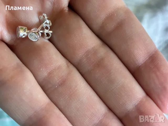 Мини обеци сребро проба 925 цена 10€ , снимка 3 - Обеци - 56144869