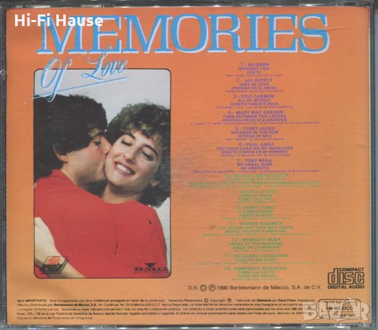 Memories of Love, снимка 2 - CD дискове - 35907715