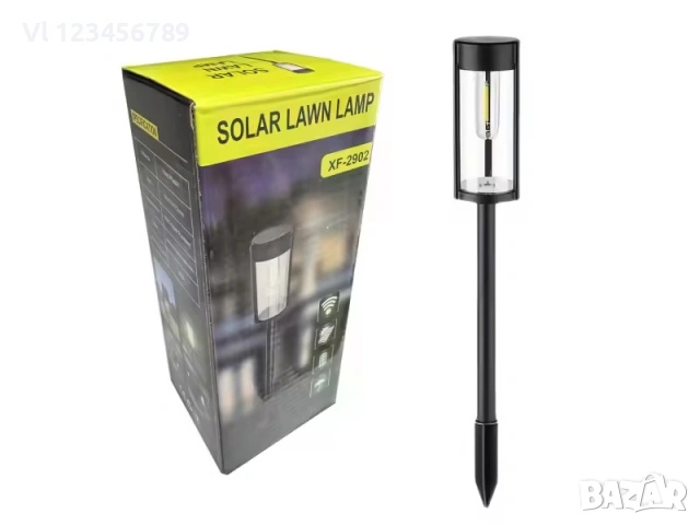 Градинска соларна лампа XF-2902 с топла светлина 3000K, черни, снимка 3 - Соларни лампи - 53433569