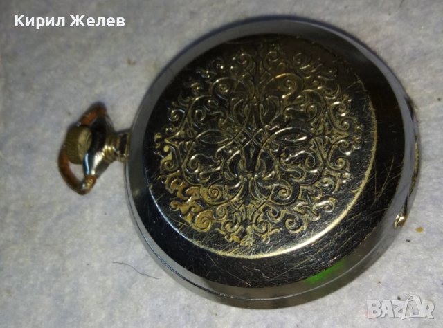 МОЛНИЯ Стар Мех. РУСКИ ДЖОБЕН ЧАСОВНИК МЪЛНИЯ СССР с ОРНАМЕНТИРАНИ КАПАЦИ и РИМСКИ ЦИФЕРБЛАТ 17192, снимка 4 - Антикварни и старинни предмети - 42136539