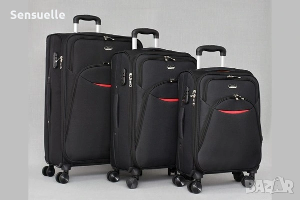 Куфари за багаж с колелца - комплект 3 броя, снимка 5 - Куфари - 53394693