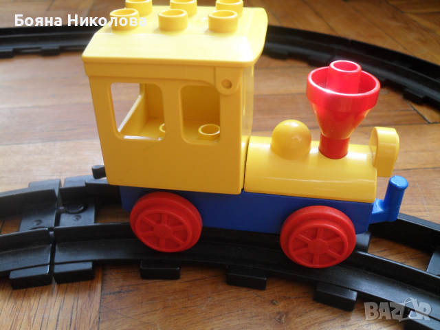 Лего Дупло влак с релси - сет, винтаж, снимка 4 - Влакчета, самолети, хеликоптери - 36391250