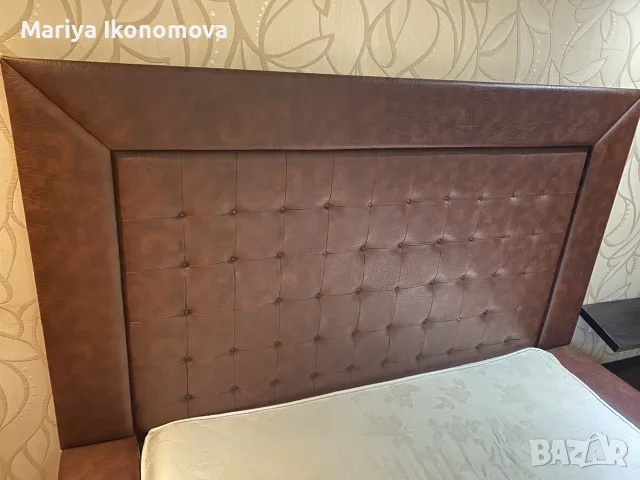 Спалня от еко кожа– много добро състояние, снимка 7 - Спални и легла - 55721638