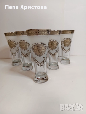 Комплект от 6 броя чаши за вода от чешки кристал Бохемия., снимка 6 - Чаши - 52901643