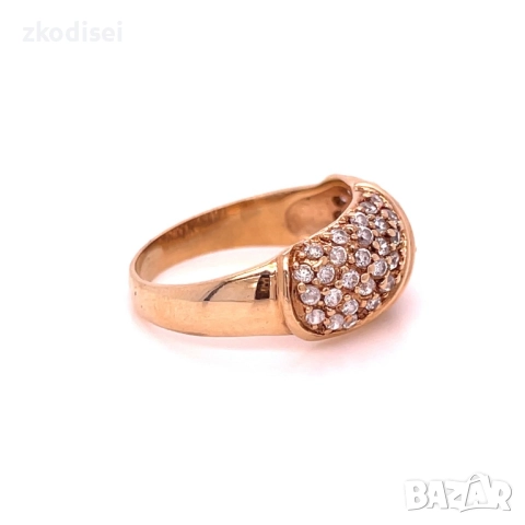 Златен дамски пръстен 6,56гр. размер:59 14кр. проба:585 модел:34766-2, снимка 3 - Пръстени - 52403870