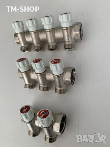 Колектор за отопление с кранове- 3 извода, снимка 2 - Радиатори - 44670229