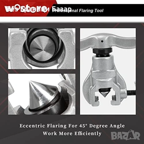 Нов Комплект за фланциране на тръби 45° HVAC ВиК 7 матрици разширяване, снимка 3 - Други инструменти - 53815881