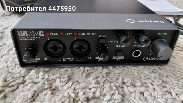 USB аудио интерфейс Steinberg UR22C, снимка 2 - Други - 50811319