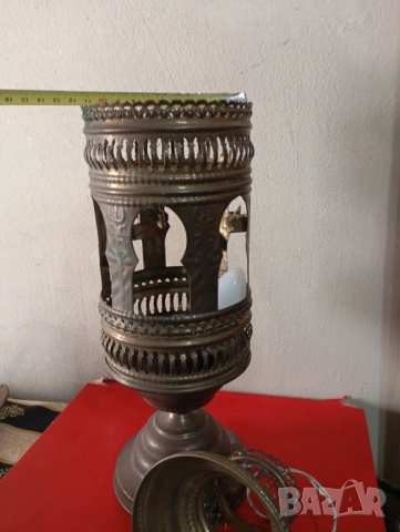 Винтидж настолна лампа , снимка 4 - Настолни лампи - 53768475