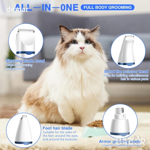 BreeyPaws Комплект за подстригване на домашни любимци 4 в 1, снимка 4 - За кучета - 53794913