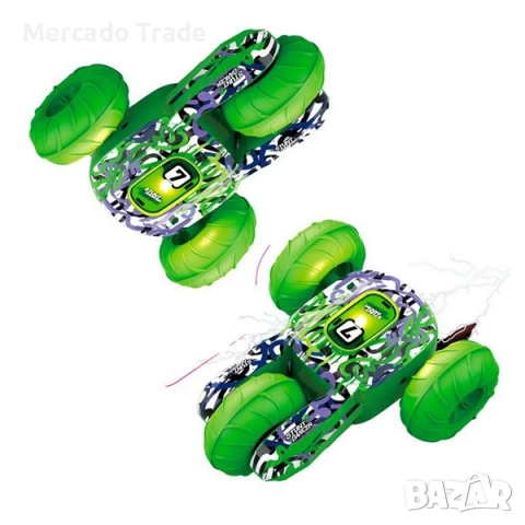 Детски автомобил Mercado Trade, С дистанционно, светлини и движение, Зелен