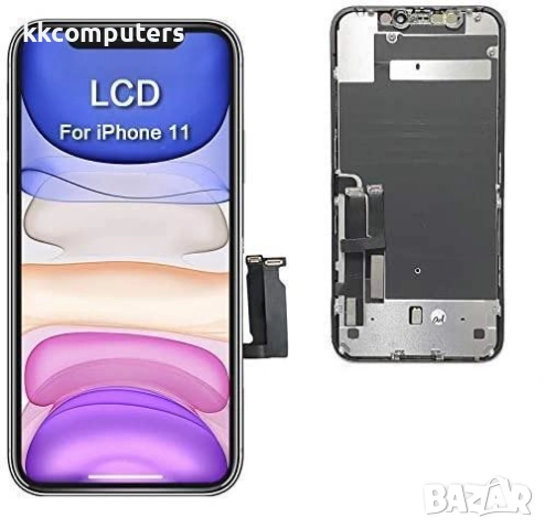 GX INCELL Съвместим LCD Дисплей за iPhone 11 6.1' + Тъч скрийн / Черен / Баркод : 484167