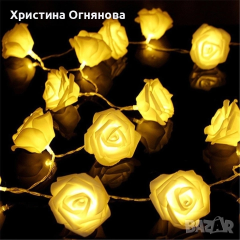 Декоративни интериорни LED лампички рози, снимка 2 - Декорация за дома - 52707542