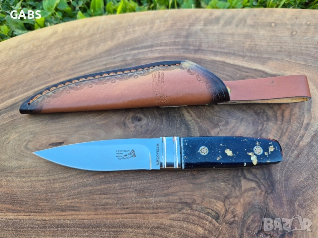 Малък ловен нож R.W.LOVELESS Marble с кожена кания,LN421, снимка 3 - Ножове - 51579812