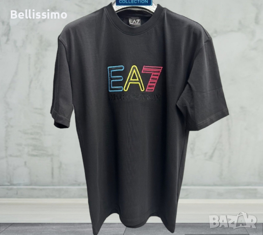 Emporio Armani тениска с къс ръкав, цвят черен