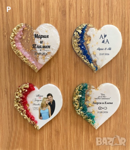 Магнити от епоксидна смола (за сватби, кръщенета и др поводи) 