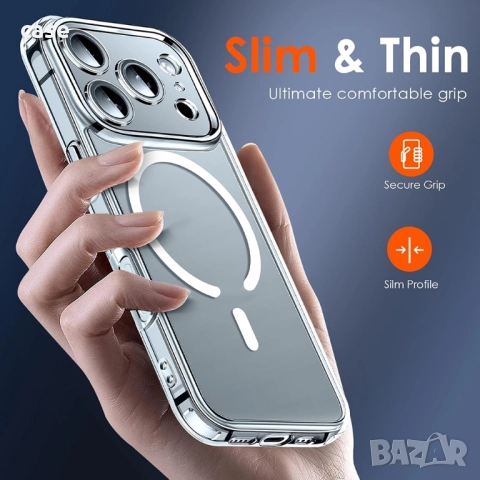 iPhone 17 всички модели MagSafe case,калъф с протектор около камерите Нови, снимка 8 - Калъфи, кейсове - 51890288