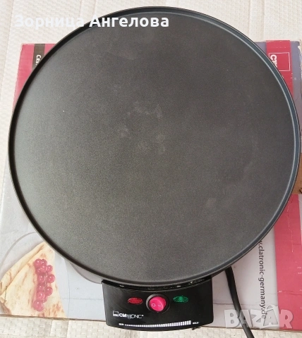 Електрически уред за палачинки / крепове Clatronic CM 3372 – Ø 29 см, снимка 2 - Съдове за готвене - 53097075