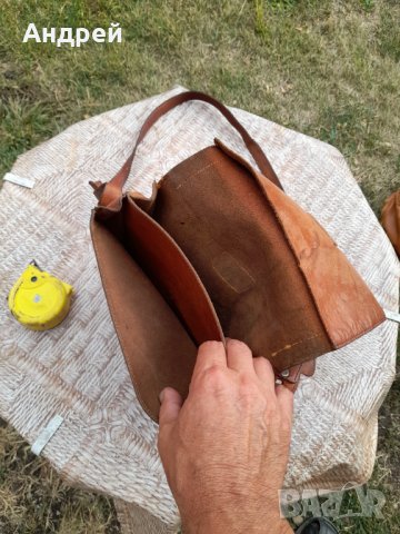 Стара дамска кожена чанта #19, снимка 6 - Антикварни и старинни предмети - 41964618