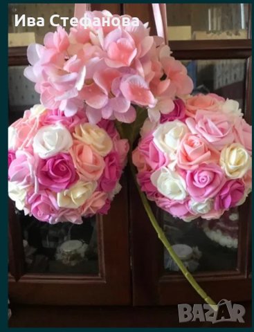 Топки от постоянни рози за празника на влюбените Свети Валентин романтичен подарък , снимка 5 - Изкуствени цветя - 35706716