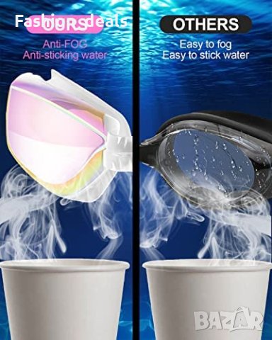 Нови Унисекс очила за плуване с UV защита, против мъгла и без течове, снимка 3 - Водни спортове - 40593723