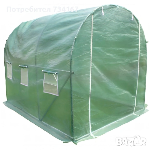 Резервно покривало за оранжерия 3x2x2м – Армирано UV , с цип и прозорци (без рамка), снимка 10 - Оранжерии - 53422418
