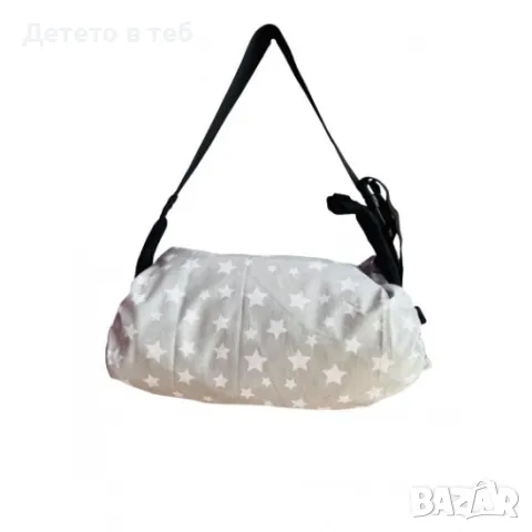Чанта за раница и слинг сиви звезди, снимка 1