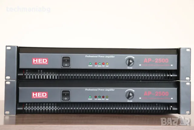 Професионален PA усилвател HED AP-2500 – 660W / 100V / 70V / 4-16Ω, снимка 5 - Ресийвъри, усилватели, смесителни пултове - 56225680