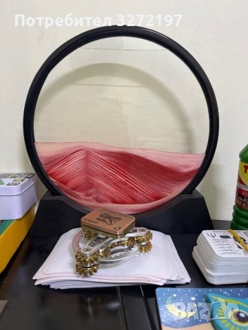 3D движеща се пясъчна картина,дълбоководен пясъчен пейзаж,размер 18cm х 19cm (7 инча)